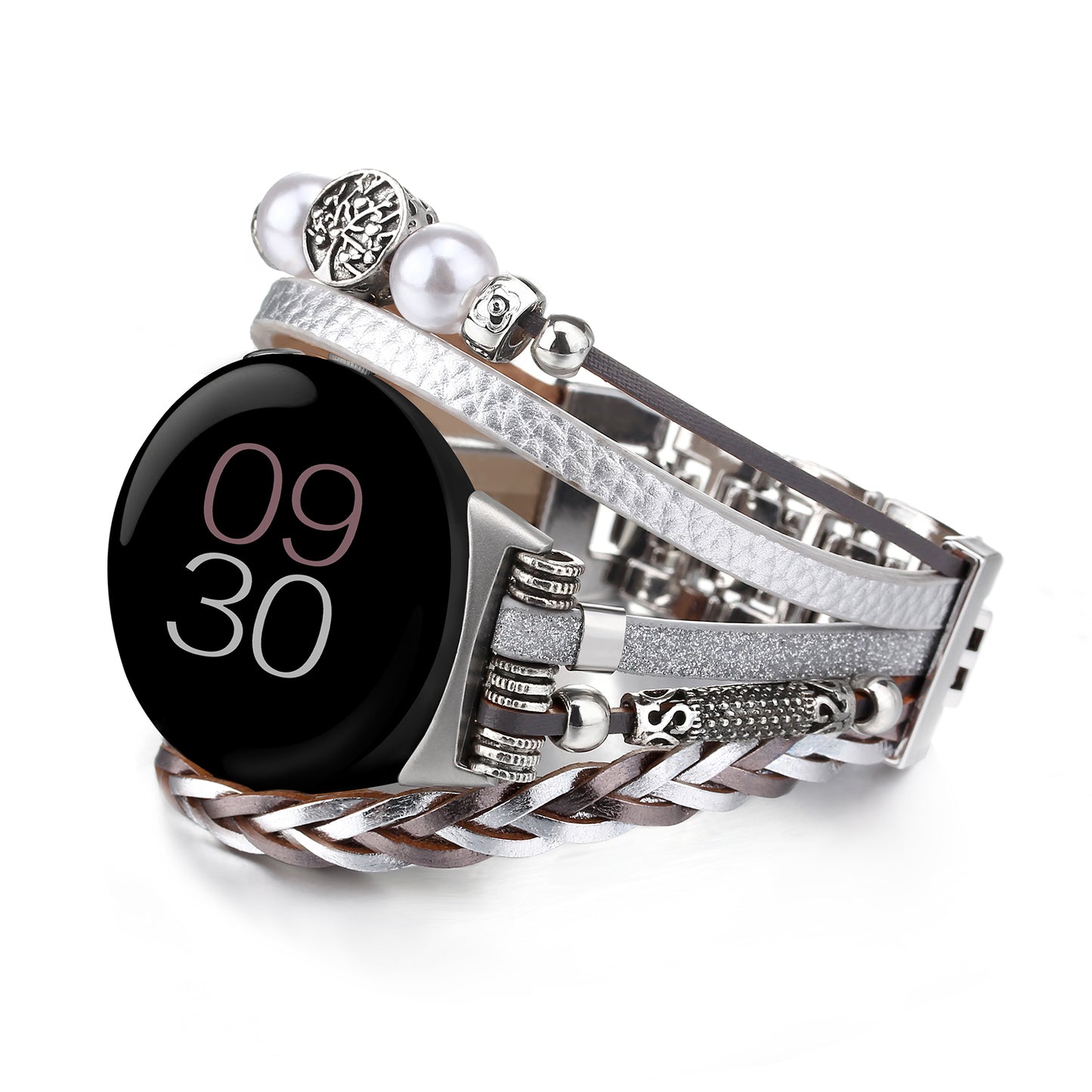 Boho Leather Band Compatible with Google Pixel Watch Band