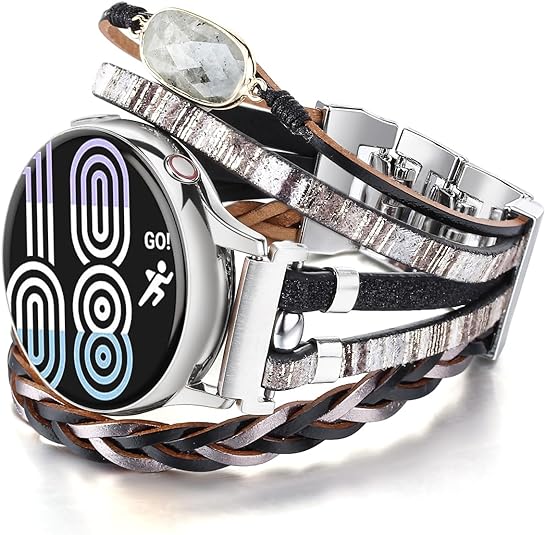 20mm Boho Beaded Watch Band Compatible with Samsung Galaxy Watch