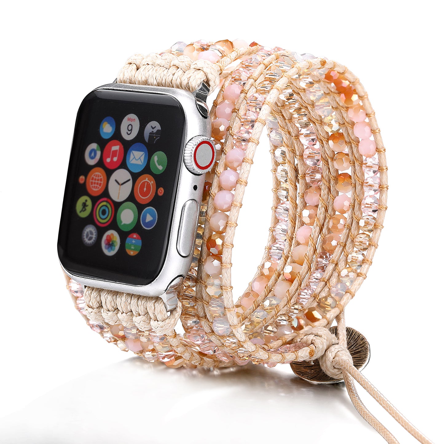 Boho Wrap Bracelet Compatible with Beaded Apple Watch Band