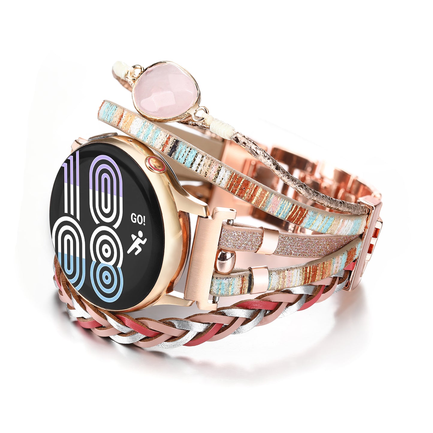 20mm Boho Beaded Watch Band Compatible with Samsung Galaxy Watch