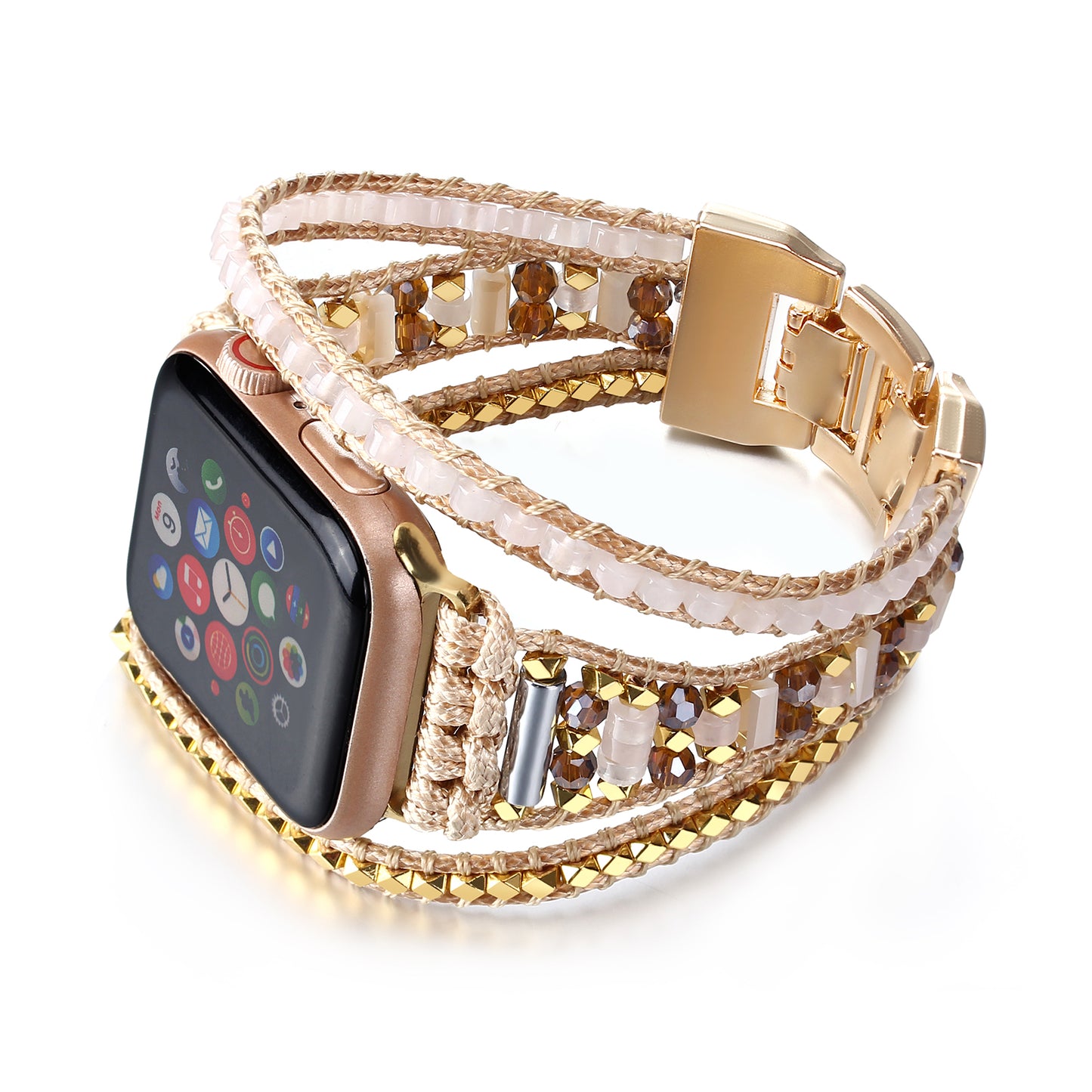Boho Leather Wrap Bands Compatible with Apple Watch Band