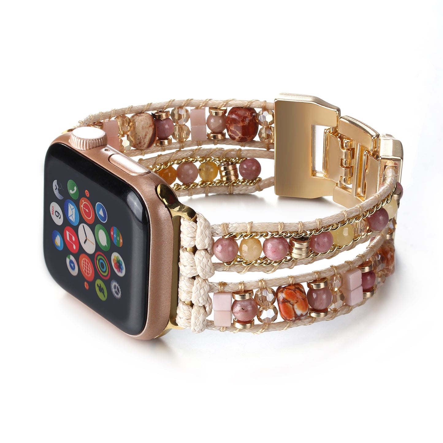Boho Leather Wrap Bands Compatible with Apple Watch Band