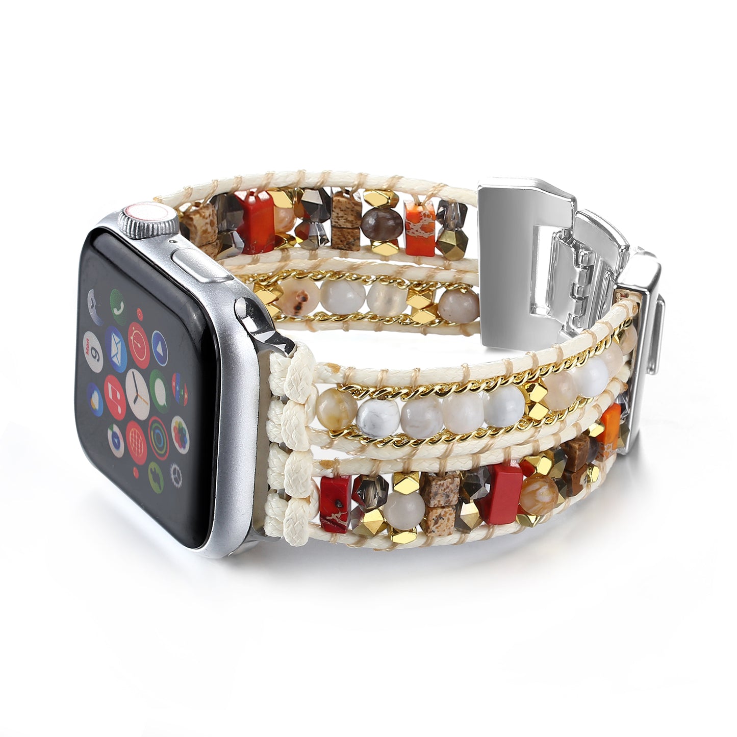 Boho Leather Wrap Bands Compatible with Apple Watch Band