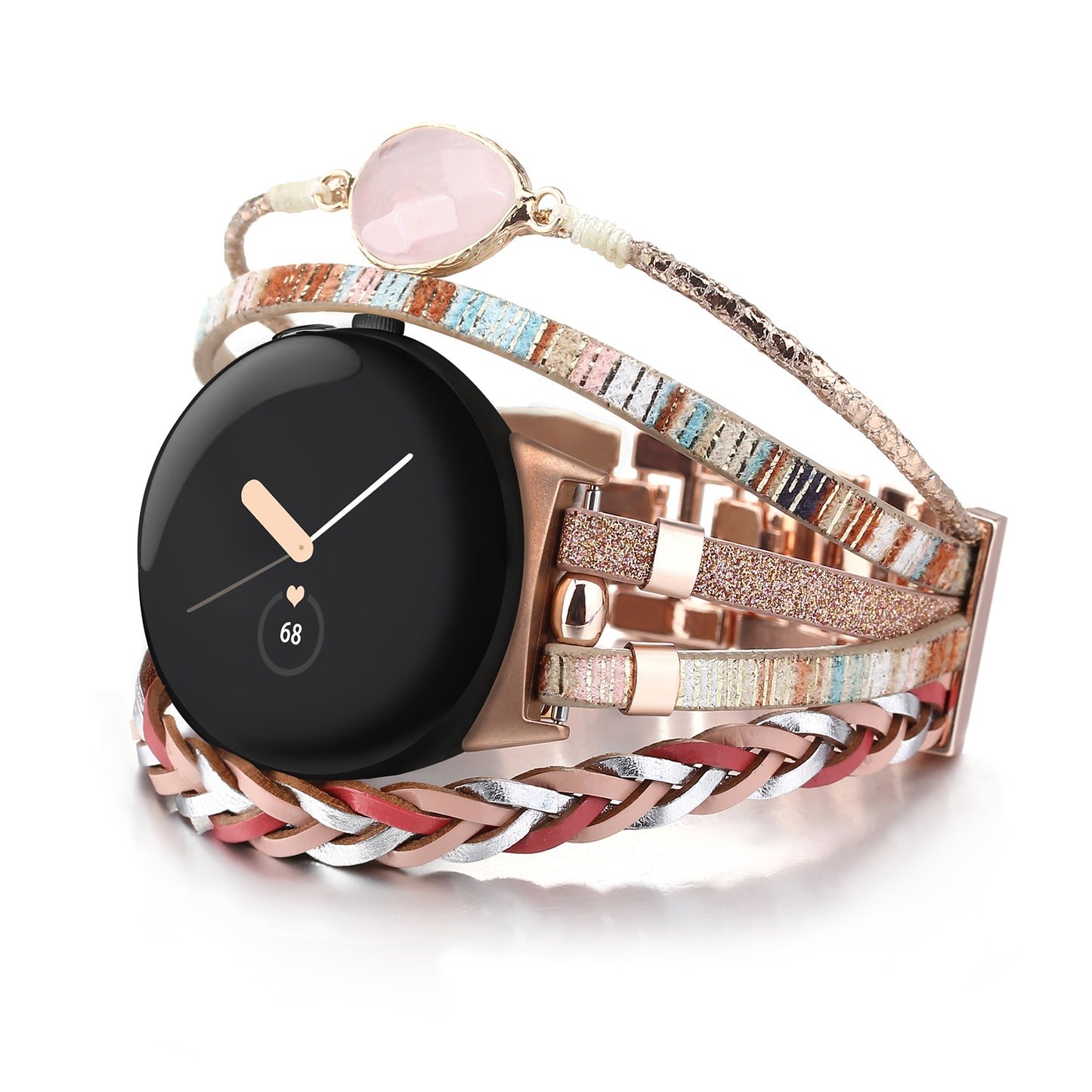 Boho Leather Band Compatible with Google Pixel Watch Band