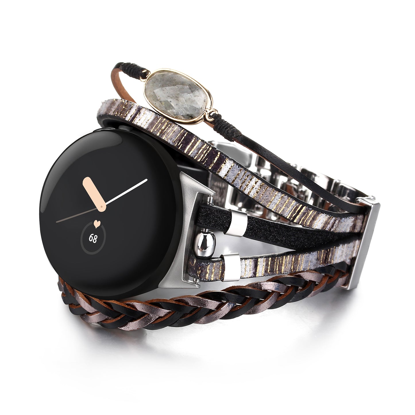 Boho Leather Band Compatible with Google Pixel Watch Band